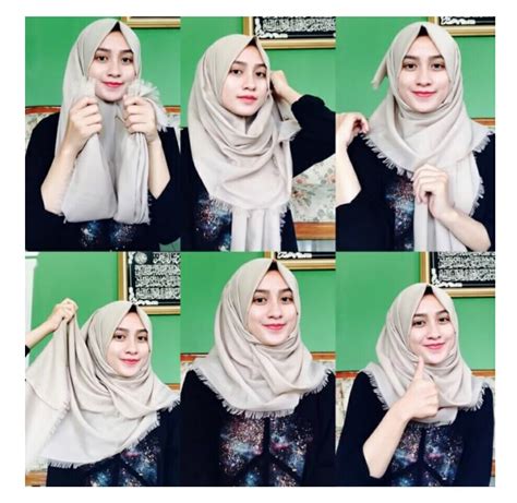 Tutorial Hijab Segi Empat Lilit Leher Ragam Muslim