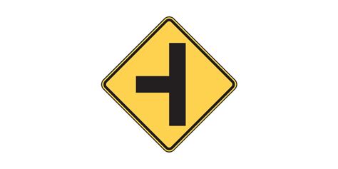 Intersection Sign W2 2 Left Free Dmv Test
