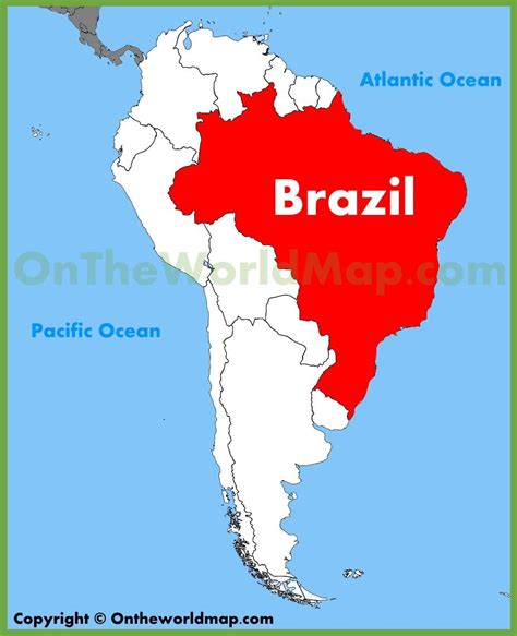 Mappa Brasile Mappa Con Il Brasile America Del Sud America