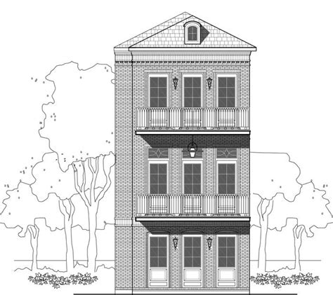 Narrow Townhome Plans Online Brownstone Style Homes Town House Desig