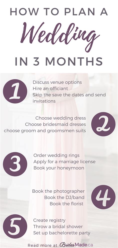 How To Plan A Wedding In 3 Months On A Tight Wedding Schedule You