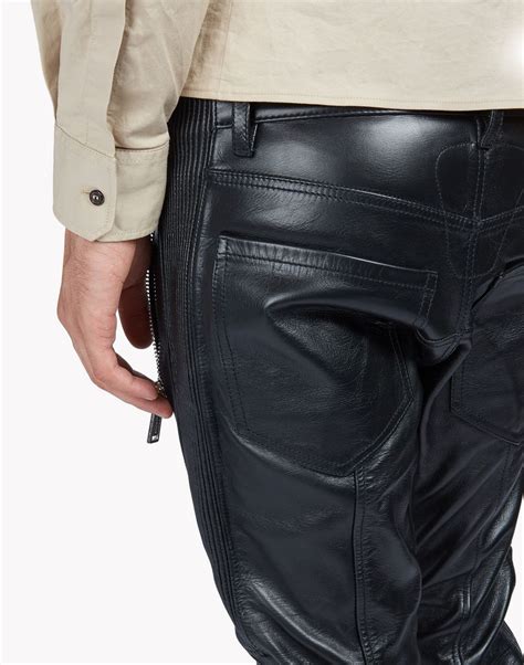 Dsquared2 Biker Leather Pants Leather Pants Men Dsquared2 Online Store