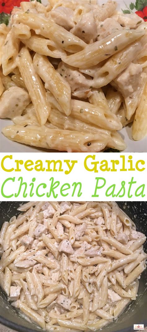 This garlic mushroom pasta is creamy, garlicky and ready in just 20 minutes. Creamy Garlic Chicken Pasta | Creamy garlic chicken, Entree recipes, Chicken pasta