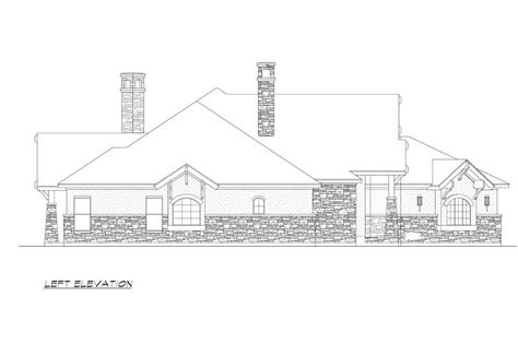 195 1000 Home Plan Left Elevation Craftsman Style House Plans Ranch