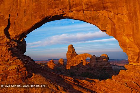Sunrise At Windows And Turret Arch Photos Arches National Park Utah