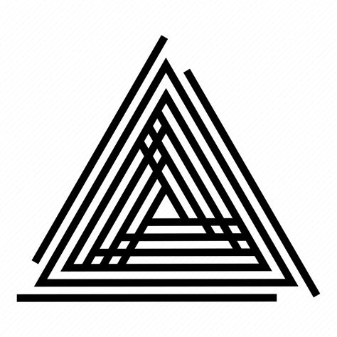 Abstract Geometric Geometry Lines Shape Symmetric Triangle Icon