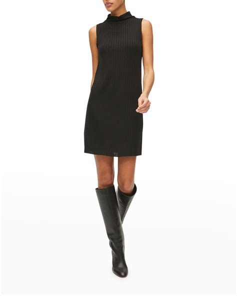 Michael Stars Emmy Rib Knit Turtleneck Mini Dress Neiman Marcus