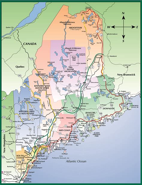 Map Of Maine Maine Coast Maine Map Maine Vacation