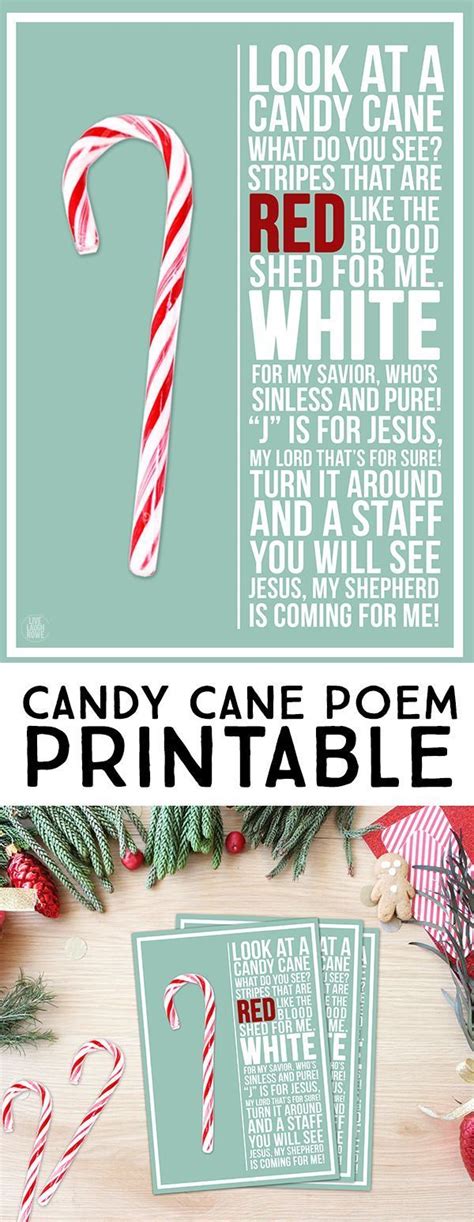 Write the poem out on chart paper. This Candy Cane Poem is a lovely reminder of the true reason for the season! Free printable at ...
