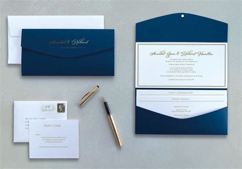 Pocket Fold Wedding Invitations By Laura Ritchie Designs Pocket Fold