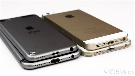 Gold And Space Gray Iphone 6 Mockup Vs Iphone 5s 5th Gen Ipod Touch