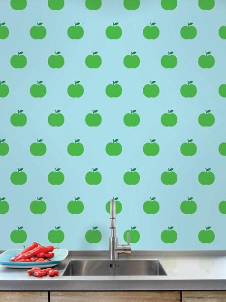 Wallcandy Arts Apple Bluegreen Wallpaper Removable Wallpaper