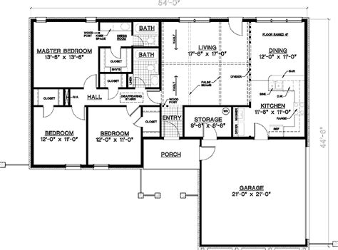 1 Story Ranch Style Houses 3 Bedroom Ranch House Plans Economic Floor