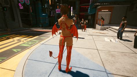 Devil Full Outfit Red And Black Edition Cyberpunk 2077 Mod