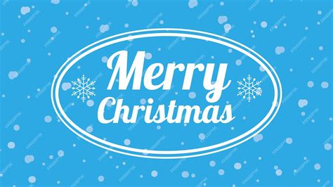 Premium Vector Merry Christmas On Blue Background Card