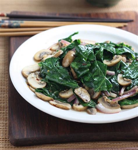 · these collard greens are quickly cooked in olive oil and finished with a squeeze of lemon juice. Stir-Fried Collard Greens with Mushrooms | Season with ...