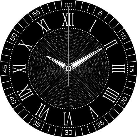 Uhr-Schablone k stock abbildung. Illustration von kreisförmig - 98702865