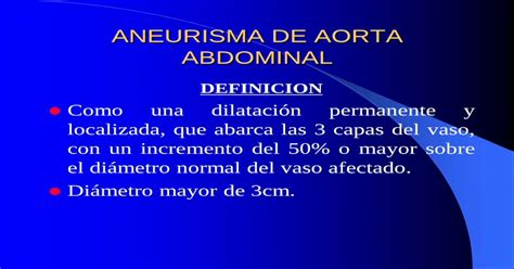 Aneurismas De Aorta Abdominal · Pdf Fileaneurisma De Aorta Abdominal