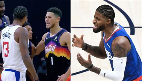 Devin booker is an american guard on the phoenix suns and wears nike kobe 5 protro shoes. NBA - Paul George réagit à son accrochage avec D-Book et ...