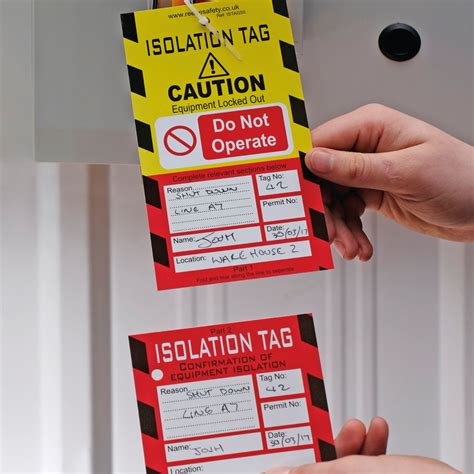 Reece Safety Products Two Part Isolation Tag Reece Safety