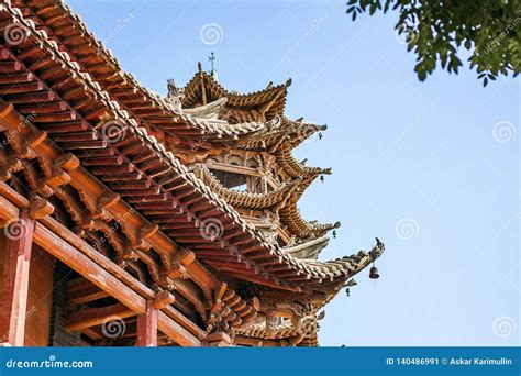 Wooden Traditional Chinese Roof Stock Image Image Of Decoration