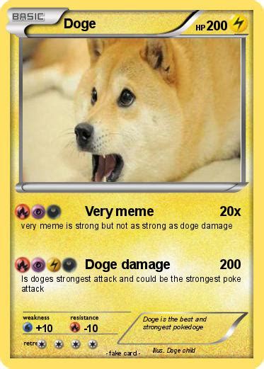 Pokémon Doge 1681 1681 Very Meme My Pokemon Card