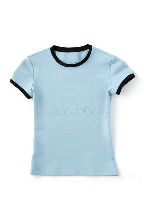 Download Blank Blue T-shirt Mock Up Template, Front And Back View, Isolated White Background Stock Image ...