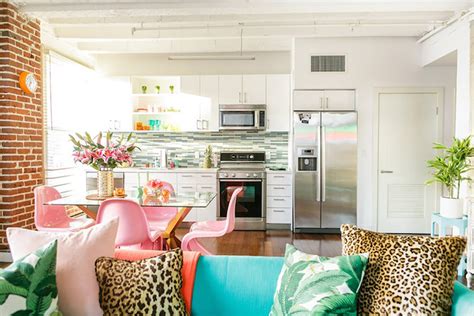 The Tropical Modern Interior Design Of A Colorful Apartment In La Los