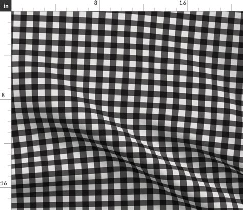 Black And White Buffalo Check Fabric Spoonflower