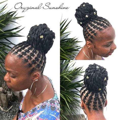 This is a center parting ghana weaving style. african wool hairstyles - Kobo Guide