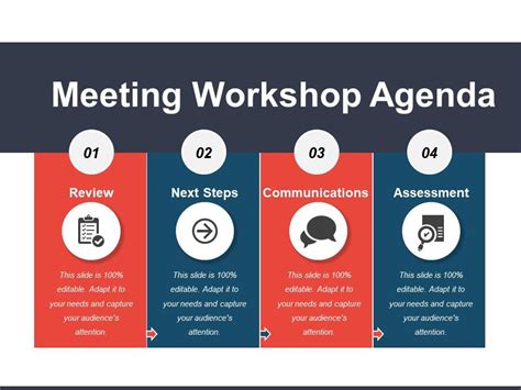 Meeting Workshop Agenda Powerpoint Guide Presentation Graphics