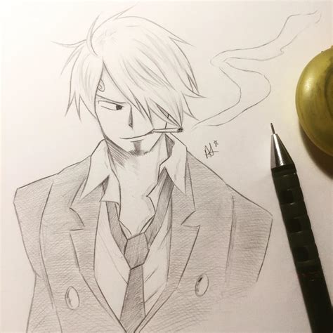 Sanji One Piece Sketch By Littlewordsart On Deviantart