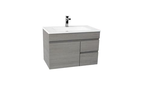 Espire 760mm Wall Hung Vanity Unit Single Bowl 1 Door 2 Drawers Wave Top From Reece