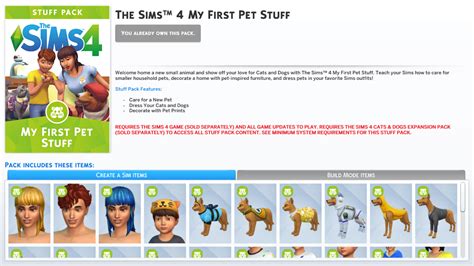 The Sims 4 My First Pet Stuff Contains Withheld Content And Recolored