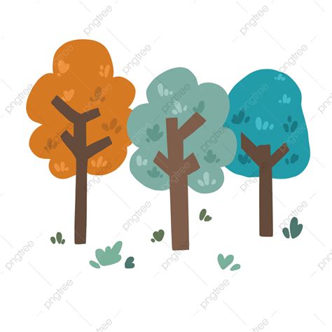 Autumn Trees Trees Autumn Simple Png Transparent Clipart Image And