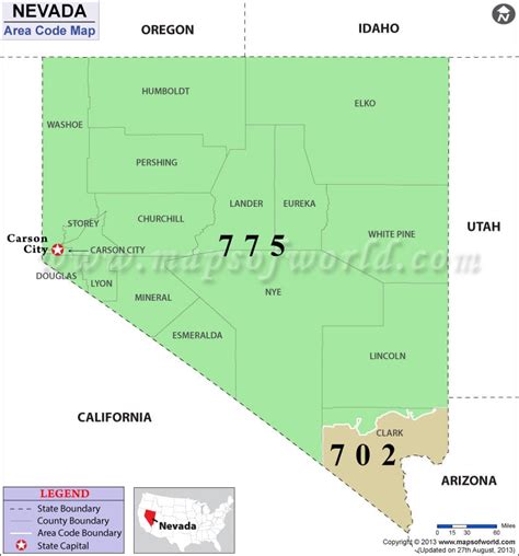 775 Area Code Map Where Is 775 Area Code In Nevada