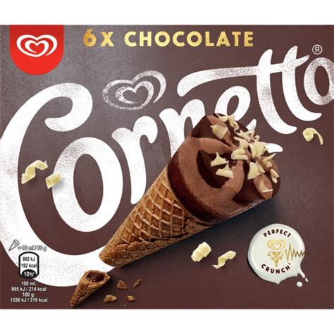 Gelado Cornetto Chocolate 6x90ml Mpk Supermercado Lavrador