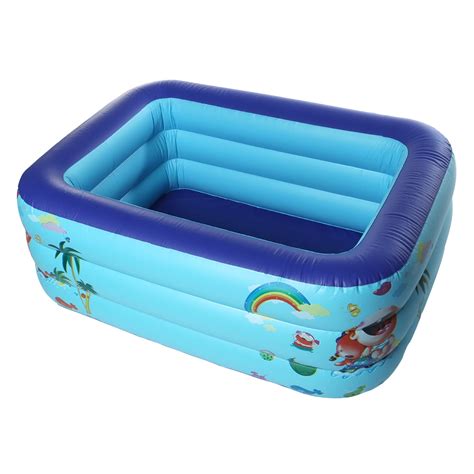 Inflatable Kiddie Pool 51 Blue Kids Swimming Pool Summer Water Fun