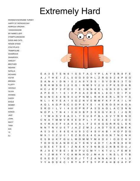 Extremely Hard Word Searches Word Search Printable