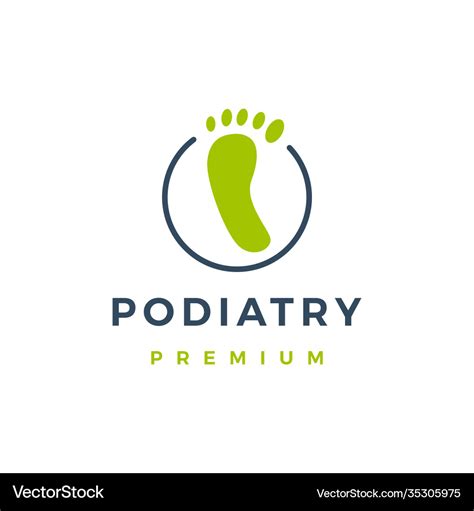 Foot Feet Podiatry Logo Icon Royalty Free Vector Image