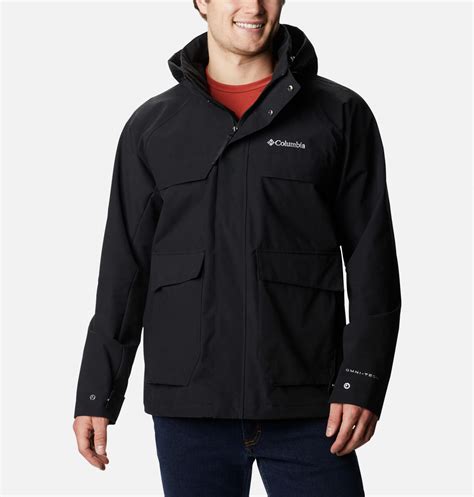 firwood utility jacket black mens columbia rain cornerstonesda