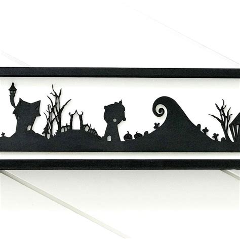 Nightmare Before Christmas 3d Wood Sign Halloween Town Etsy