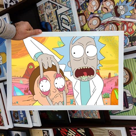 Art Of Rick And Morty 3 Rick And Morty Drawing Mini Canvas Art Rick
