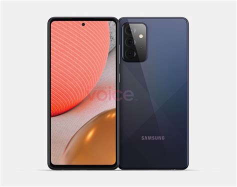 Samsung Galaxy A72 5G ve filtrado su diseño completo