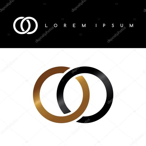 Two Circles Overlapped Linked Logo — Stock Vector © Vectorfirst 128504136