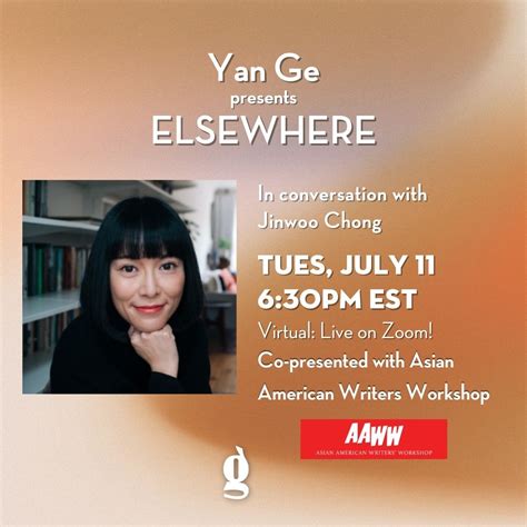 Virtual Aaww And Greenlight Present Elsewhere With Yan Ge Asian