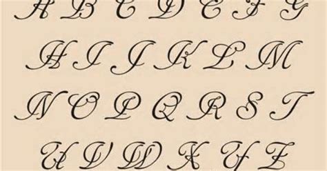 Fancy Lettering On Vary Cursive Style Alphabet Stencils Tattoo Designs