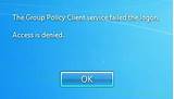 Group Policy Client Service Failed Windows 7