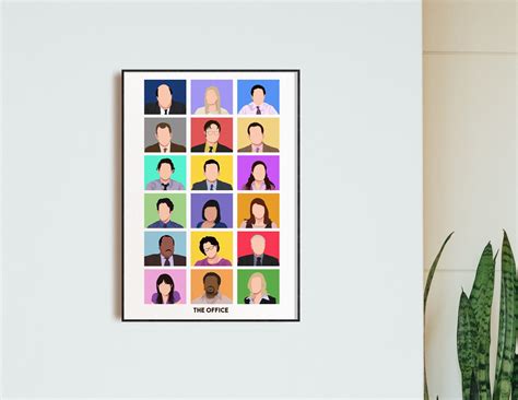 The Office Full Cast Print The Office Cast Poster The Office Etsy