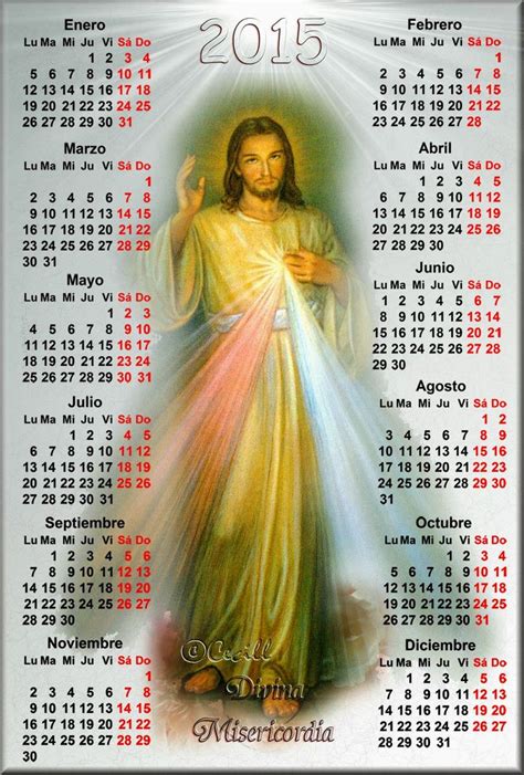 Vidas Santas Calendario De La Divina Misericordia 2015 Divina